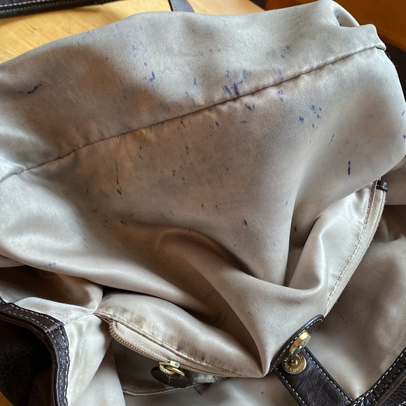 Coach purse bag F-19044 leather brown 12(14)x9x4” pre-owned - Picture 8 of 17